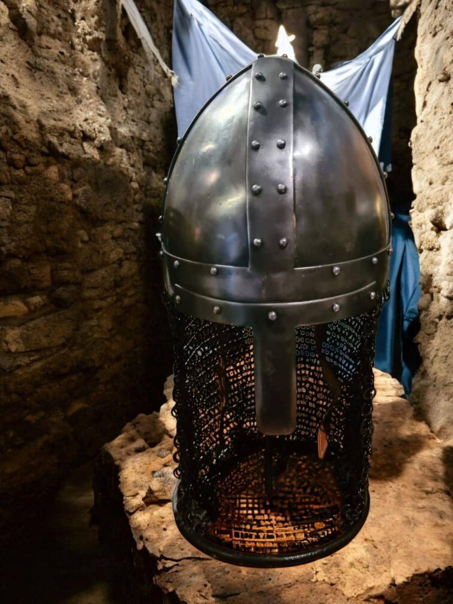 Spangen helmet, medieval helmet for norman, saxon, viking helmet reenactment