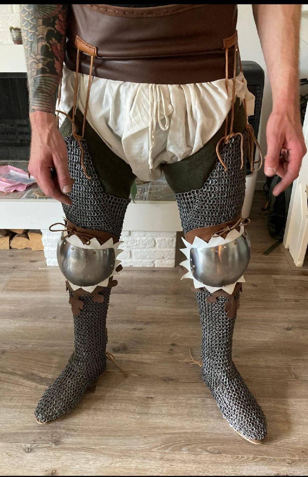 Maille Chausses, Chainmail leggings, Medieval Chausses for Reenactment, 12th-13th century Maille leggings