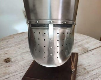 Medieval Pot helmet, Kalota Helmet, 12th century norman helmet for medieval reenactment