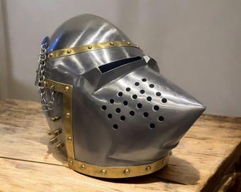Medieval Hound Skull helmet, Pig face helmet for Medieval Reenactment, Knight helmet