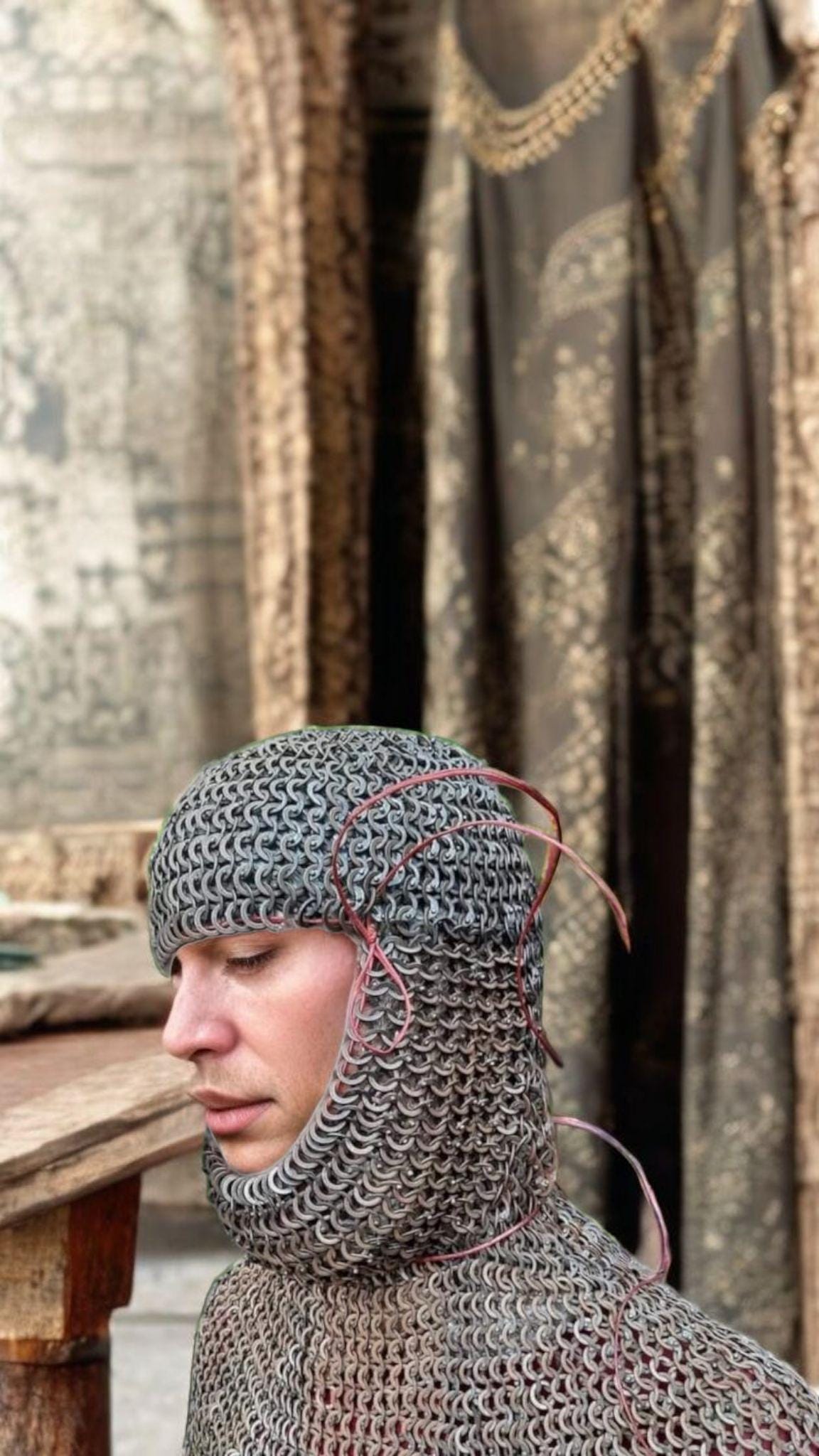 Medieval Coif, Reenactment chainmail coif, Maille coif for Reenactment
