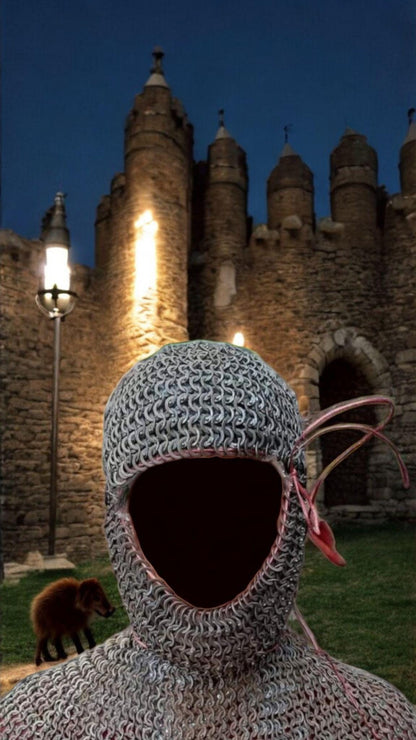 Medieval Coif, Reenactment chainmail coif, Maille coif for Reenactment