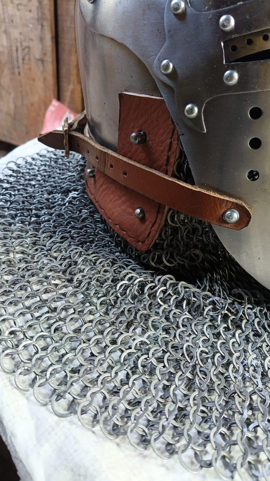 SCA Medieval Bascinet, Medieval Knight Helmet for SCA and Reenactment