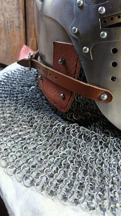 SCA Medieval Bascinet, Medieval Knight Helmet for SCA and Reenactment