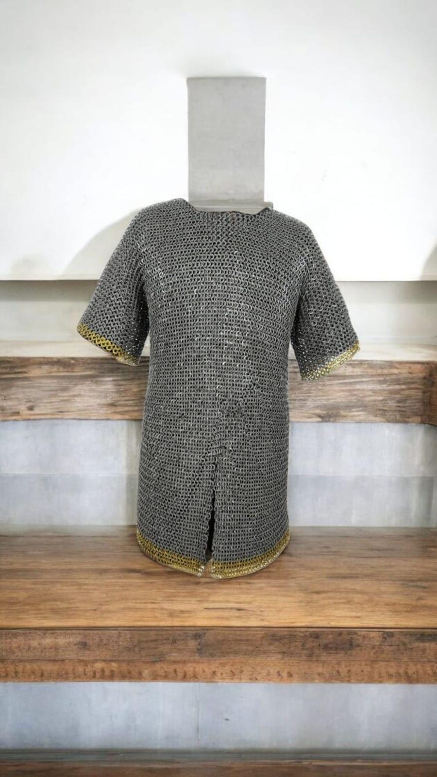 Medieval Maille Hauberk, Chainmail Shirt, 9mm riveted medieval Reenactment shirt
