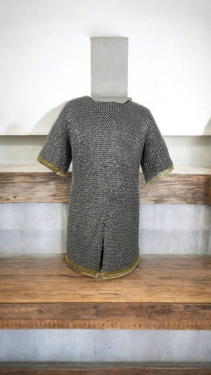 Medieval Maille Hauberk, Chainmail Shirt, 9mm riveted medieval Reenactment shirt