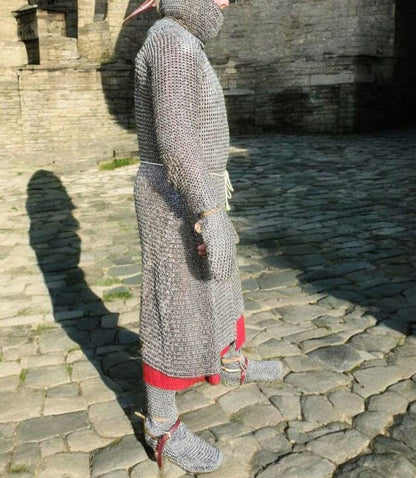 Maille Hauberk, 13th century medieval maille shirt, Chainmail shirt full harness.