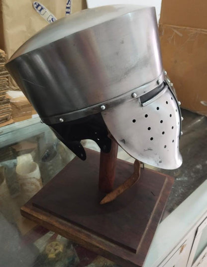 Medieval Pot helmet, Kalota Helmet, 12th century norman helmet for medieval reenactment