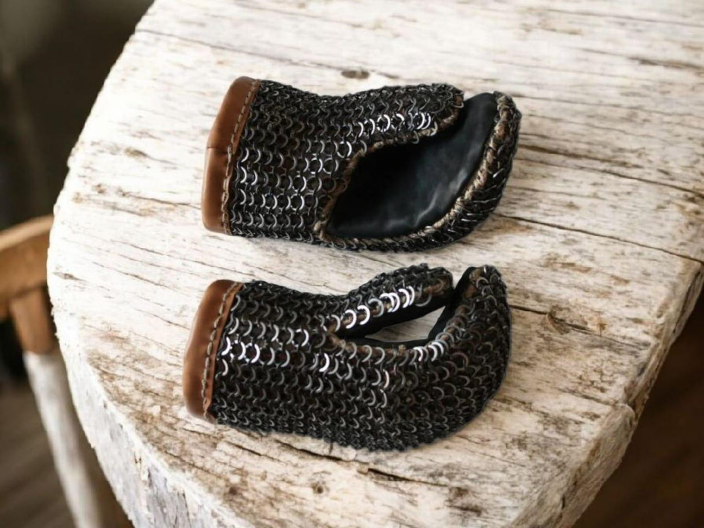 Medieval Maille gloves, medieval combat gloves for reenactment, medieval mitts