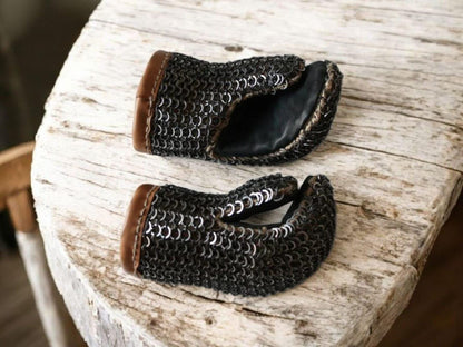 Medieval Maille gloves, medieval combat gloves for reenactment, medieval mitts