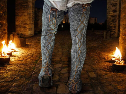 Maille Chausses, Chainmail leggings, Medieval Chausses for Reenactment, 12th-13th century Maille leggings