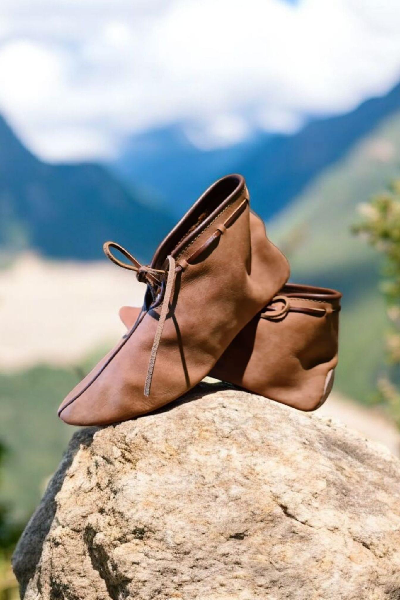 Viking turn shoes, Haithabu medieval shoes, Turn shoes for Reenactment