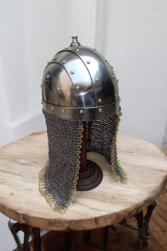 Byzantine Helmet, Medieval Pot Helmet, Medieval Helmet for Reenactment