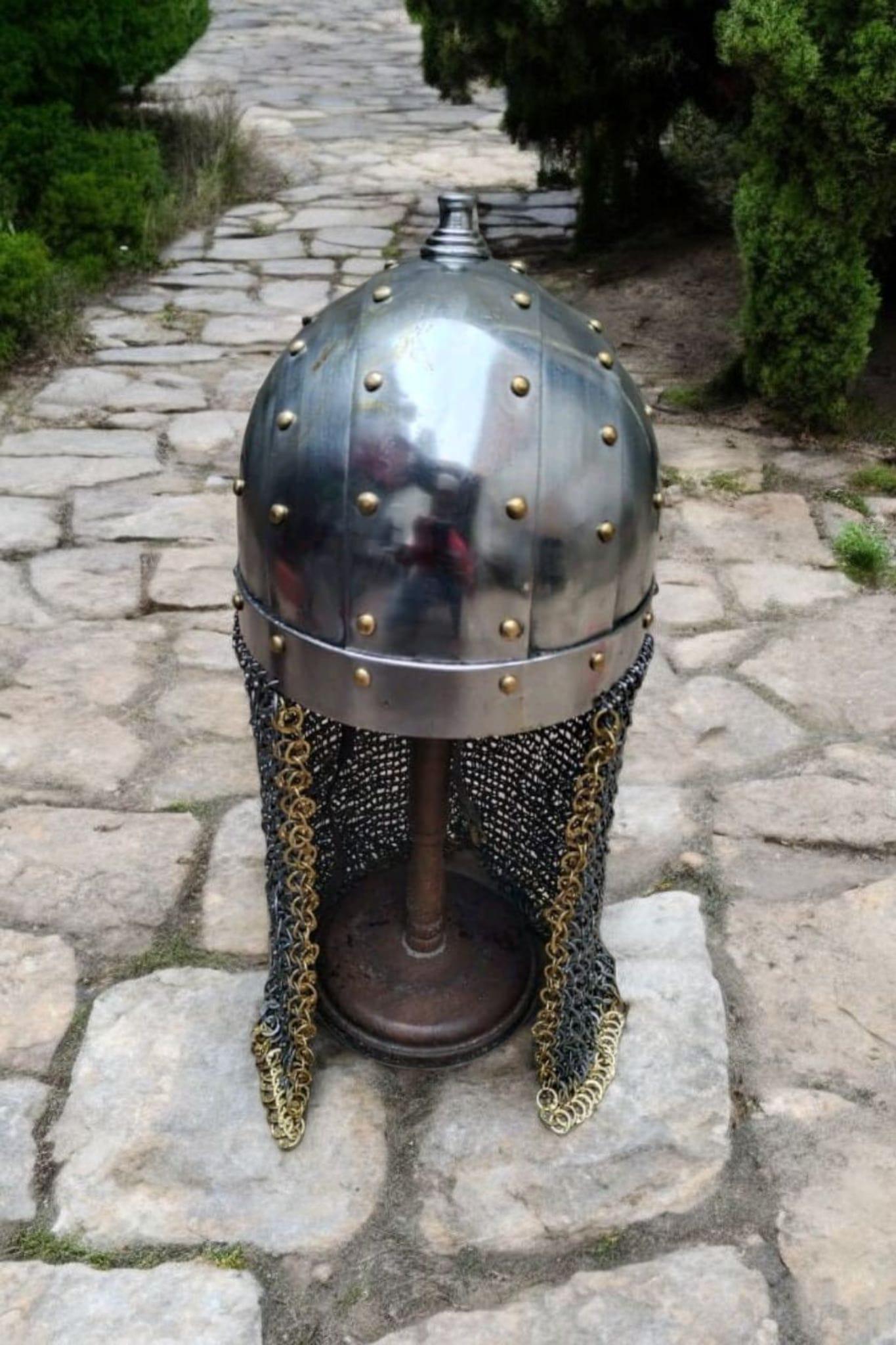Byzantine Helmet, Medieval Pot Helmet, Medieval Helmet for Reenactment