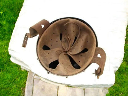 Medieval Cervelliere helmet, steel skull cap for medieval reenactment, battle ready helmet