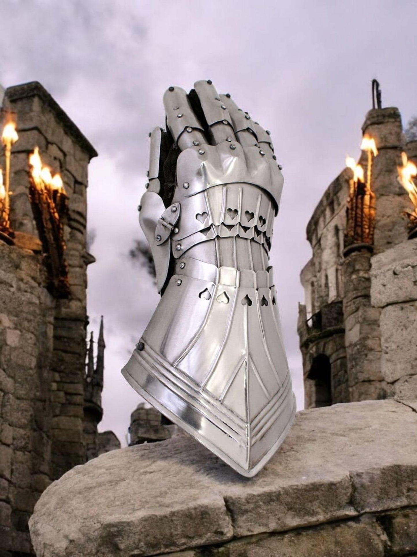 Gothic Medieval Gauntlets, 15th century medieval gauntlets for medieval reenactment