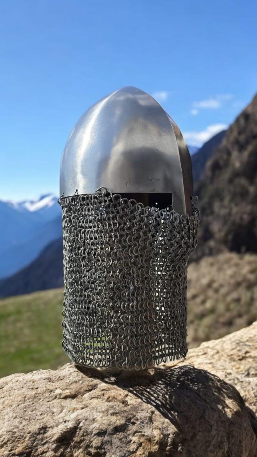 Conical Medieval Helmet, Nasal Helmet for Viking Reenactment, Saxon Norman helmet