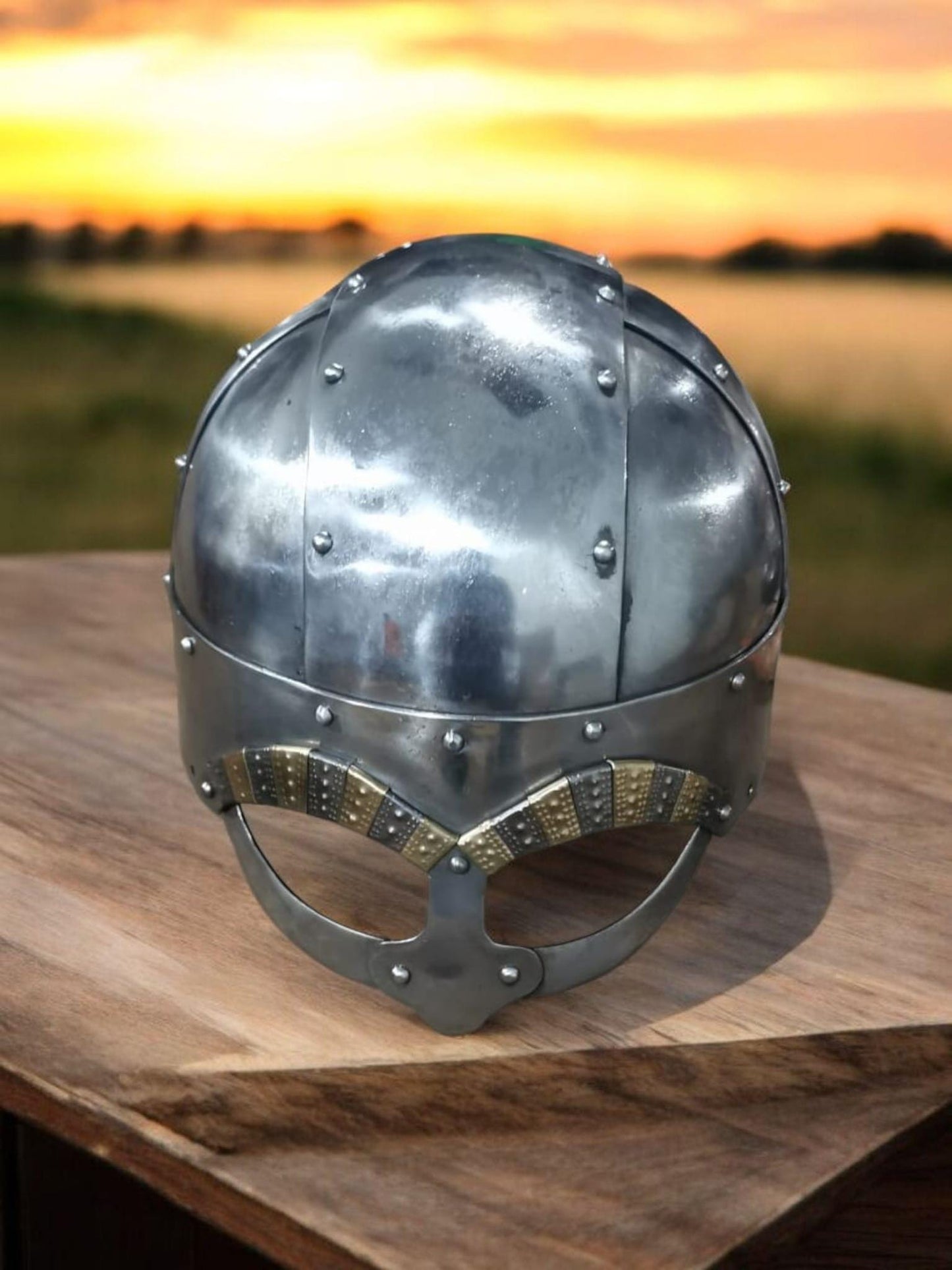 Medieval viking helmet, Tjele helmet for viking reenactment