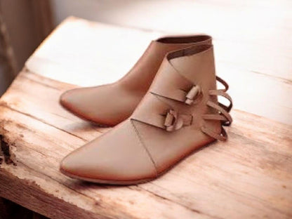 Jorvik viking shoe, viking turn shoes, viking boots for Medieval Reenactment