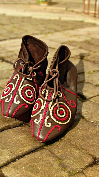 Viking turn shoes, Slavic Opele shoes for reenactment, medieval shoes