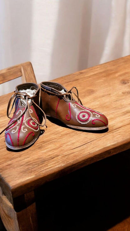 Viking turn shoes, Slavic Opele shoes for reenactment, medieval shoes