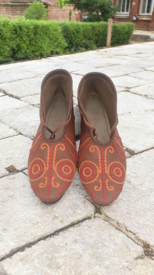 Viking turn shoes, Slavic Opele shoes for reenactment, medieval shoes