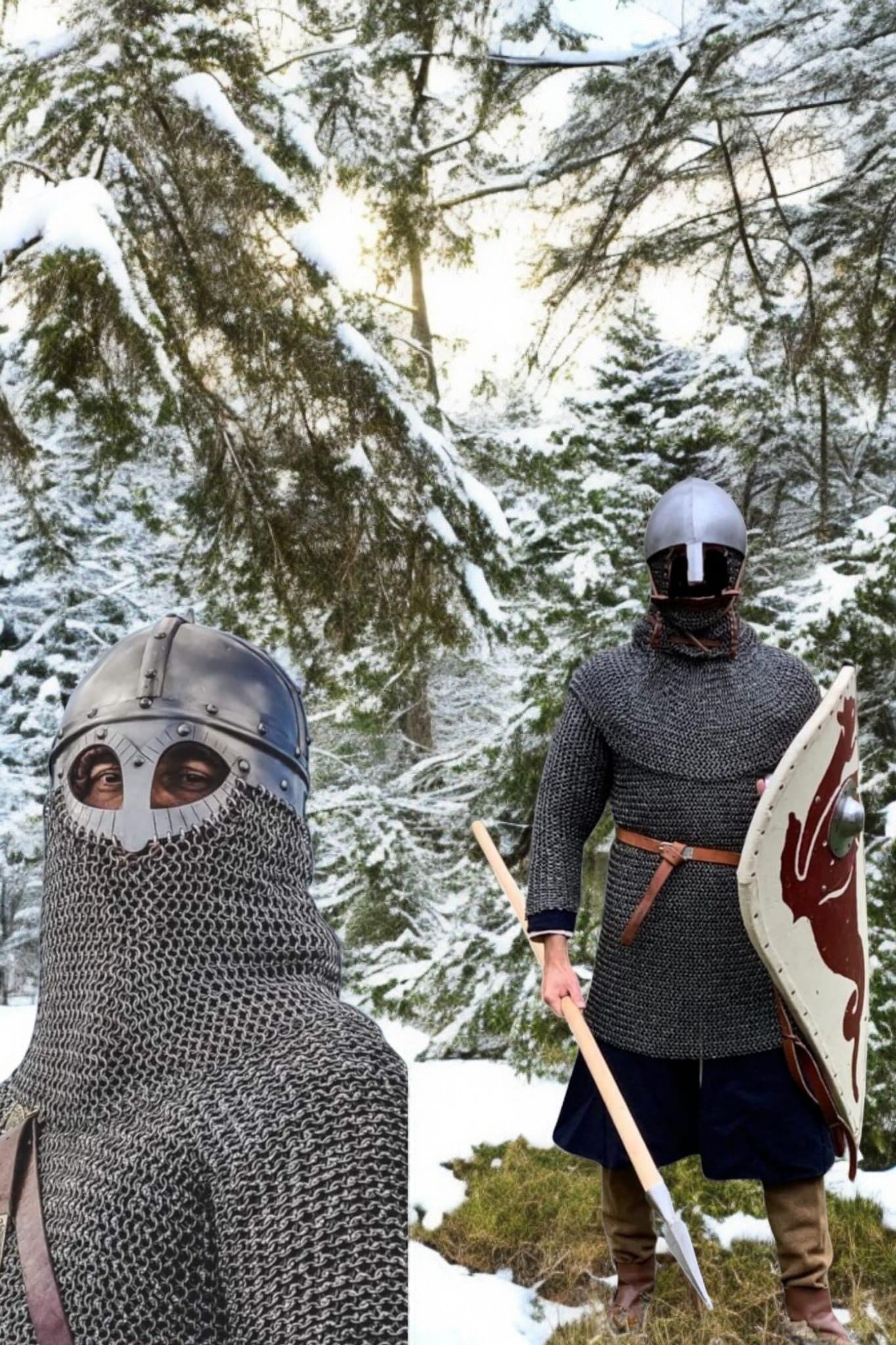 Viking chainmail, Viking maille armour rivited for reenactment