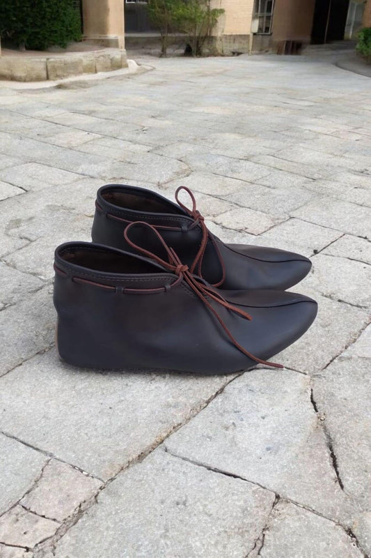 Viking turn shoes, Haithabu medieval shoes, Turn shoes for Reenactment