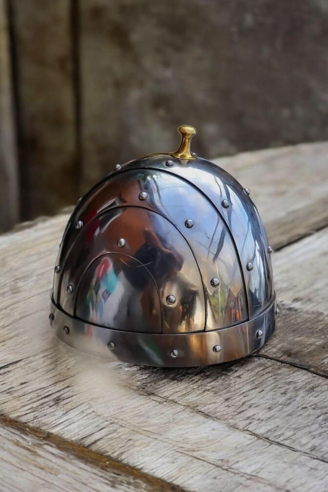 Byzantine Helmet, Medieval Pot Helmet, Medieval Helmet for Reenactment