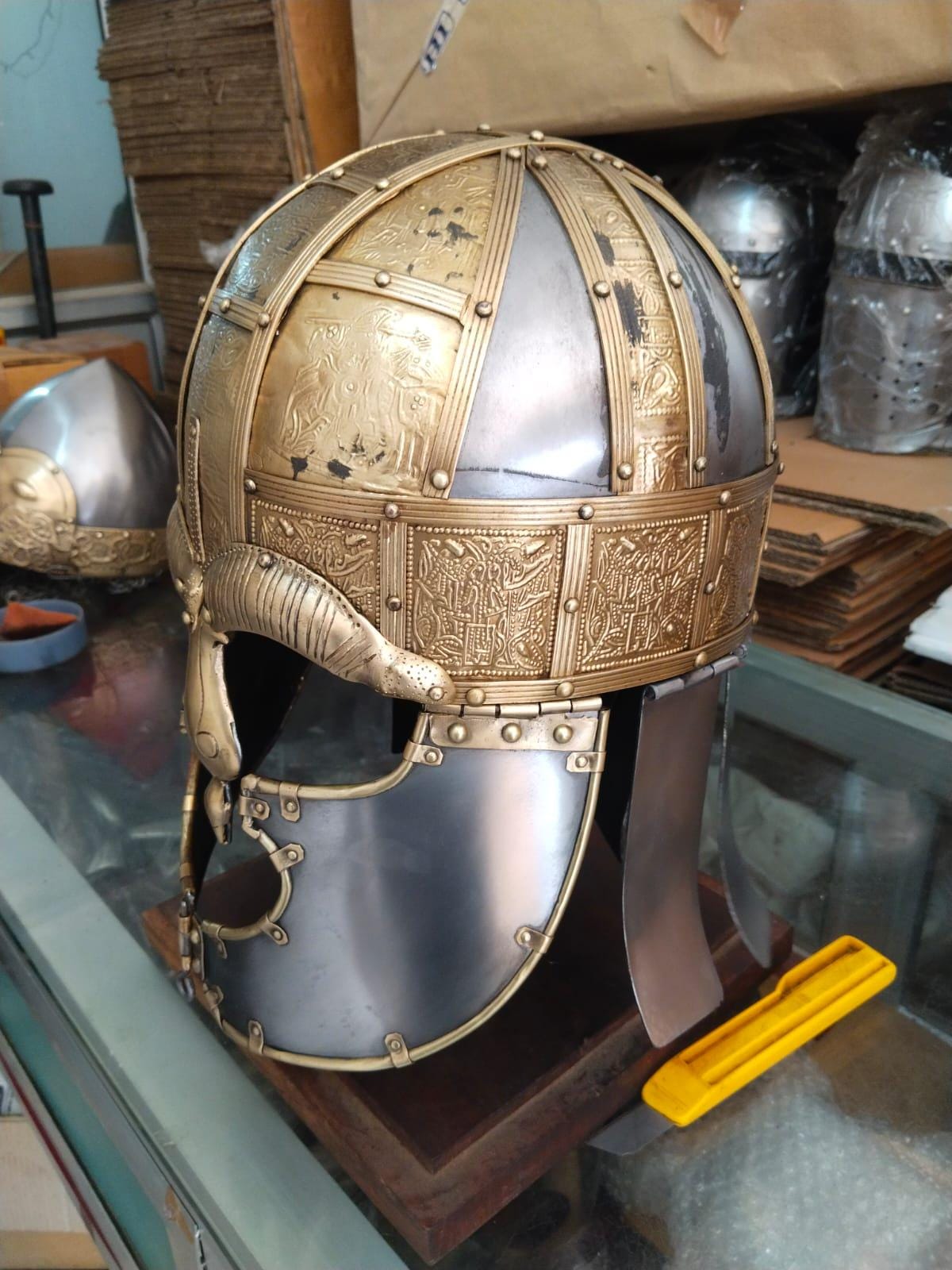 Vendel Helmet, Vendel Helmet XIV, Pre Medieval Helmet for Reenactment