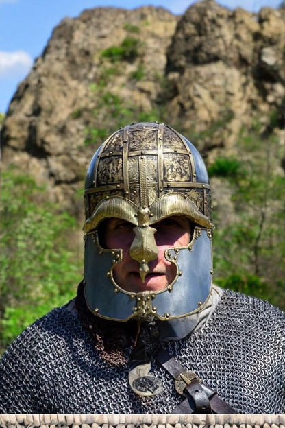 Vendel Helmet, Vendel Helmet XIV, Pre Medieval Helmet for Reenactment