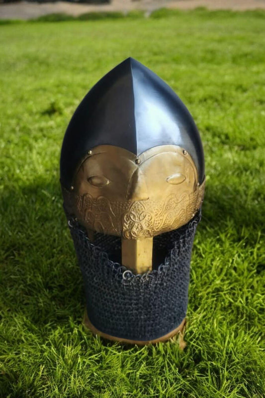 Nemiya Helmet, Medieval Nasal helmet, Rus helmet for Medieval Reenactment