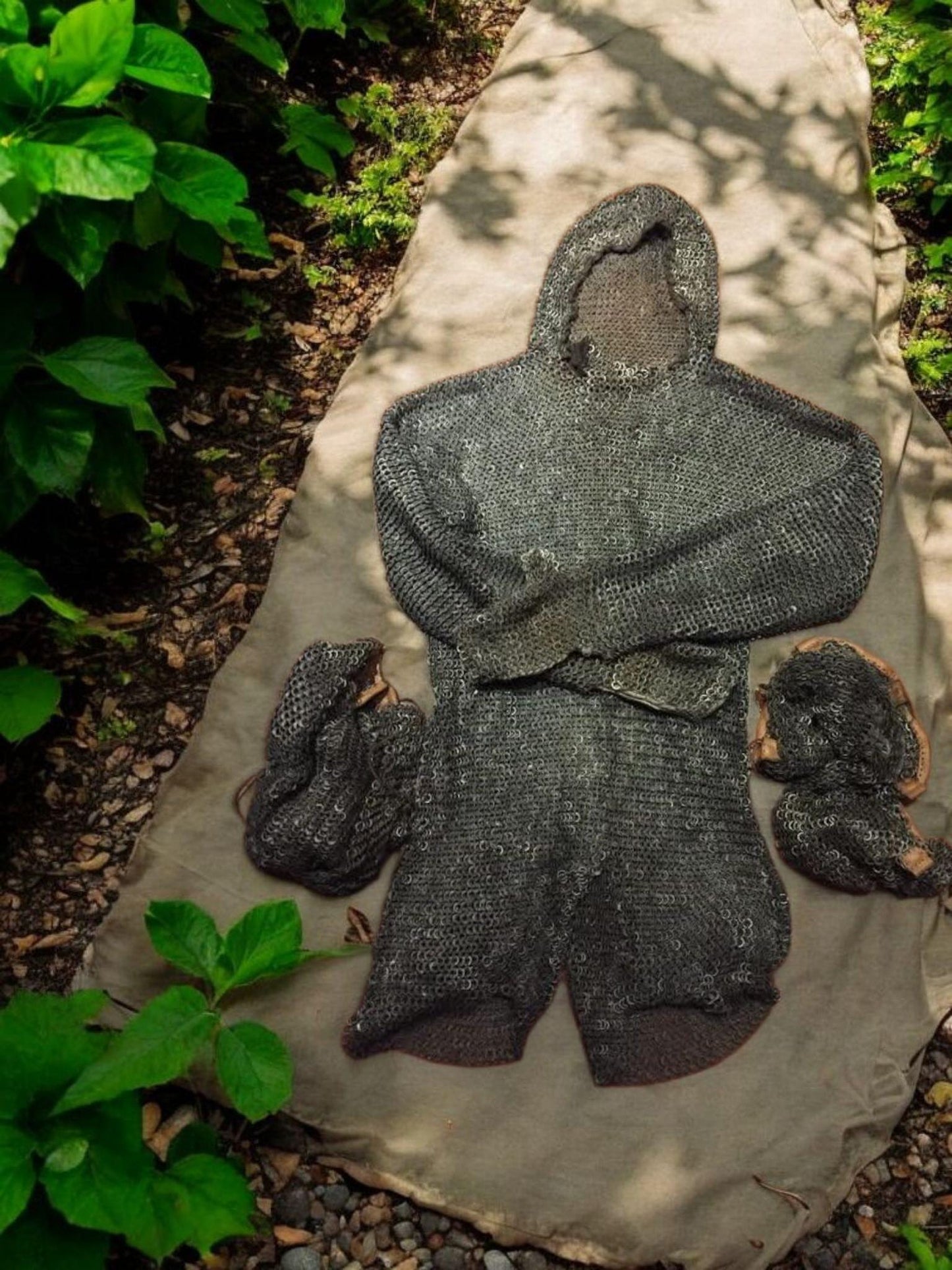 Maille Hauberk, 13th century medieval maille shirt, Chainmail shirt full harness.