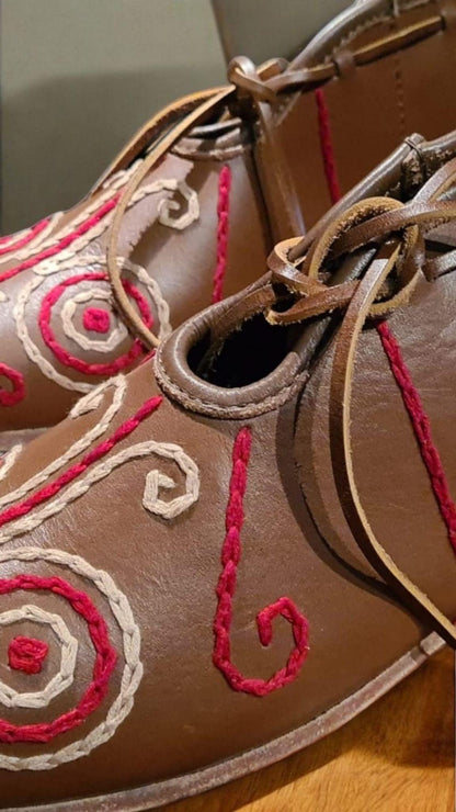 Viking turn shoes, Slavic Opele shoes for reenactment, medieval shoes