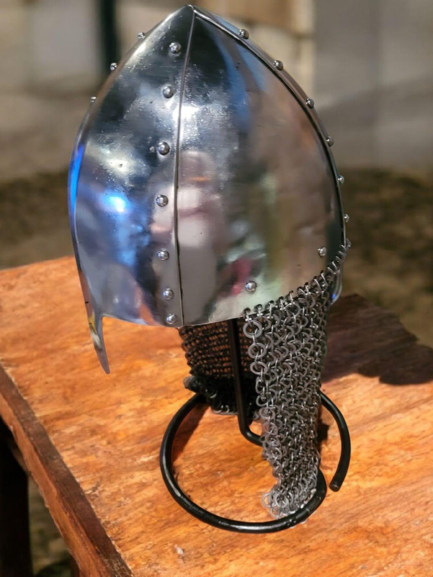 Conical Nasal Helmet, Medieval Helmet for Reenactment