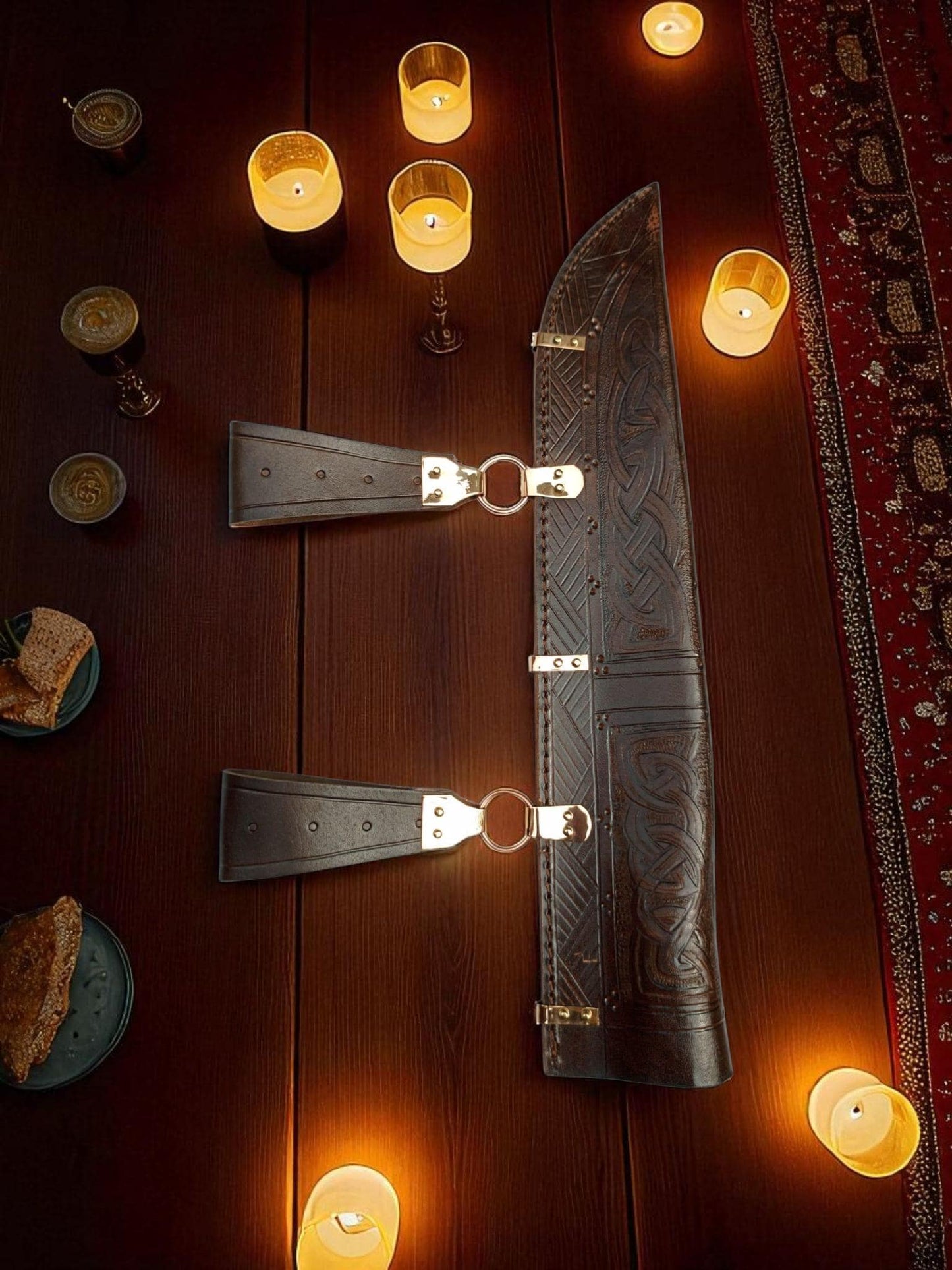 Viking seax, saxon seax for Viking Reenactment, Medieval Scramseax and scabbard type 2