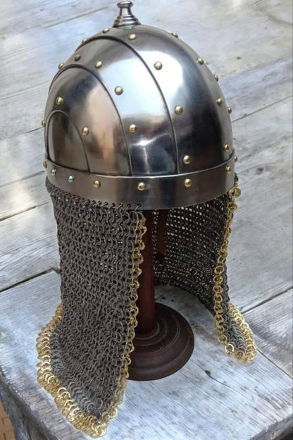 Byzantine Helmet, Medieval Pot Helmet, Medieval Helmet for Reenactment