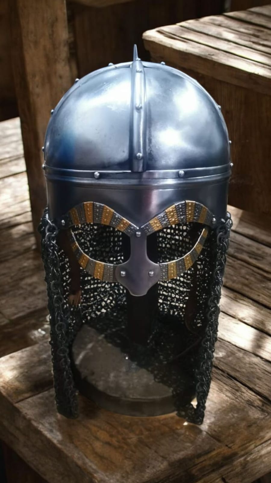 Tjele Viking helmet for Reenactment, Viking Reenactment helmet