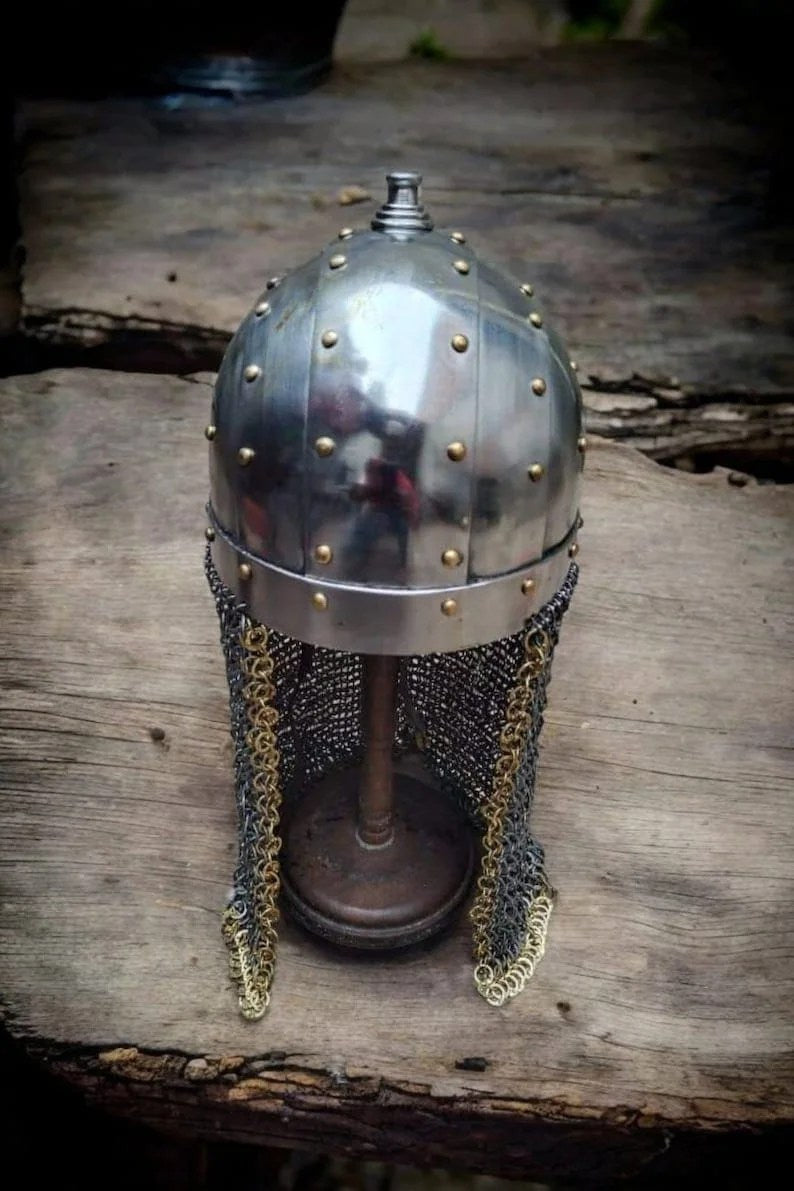 Byzantine Helmet, Medieval Pot Helmet, Medieval Helmet for Reenactment